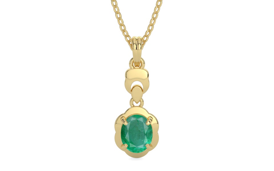 Ashtadhatu Emerald Pendant Limited Quality (P6)