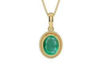 Ashtadhatu Emerald Pendant Limited Quality (P7)