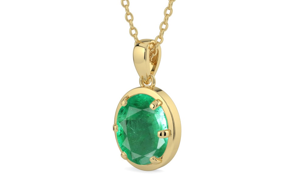 Ashtadhatu Emerald Pendant Limited Quality (P8)