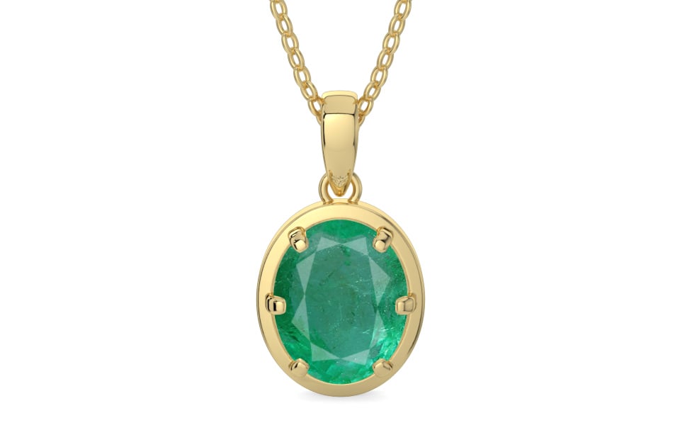 Ashtadhatu Emerald Pendant Limited Quality (P8)