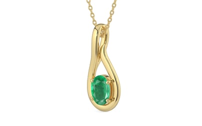 Ashtadhatu Emerald Pendant Limited Quality (P9)