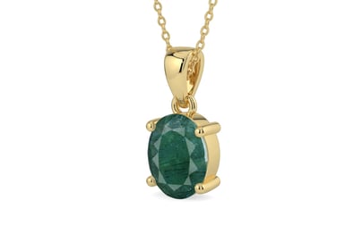 Ashtadhatu Emerald Pendant Prime Quality (P10)