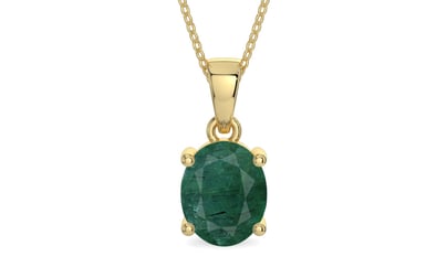 Ashtadhatu Emerald Pendant Prime Quality (P10)