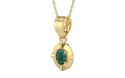 Ashtadhatu Emerald Pendant Prime Quality (P11)
