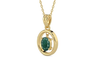 Ashtadhatu Emerald Pendant Prime Quality (P2)
