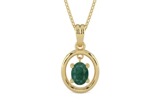 Ashtadhatu Emerald Pendant Prime Quality (P2)