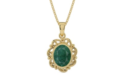 Ashtadhatu Emerald Pendant Prime Quality (P5)