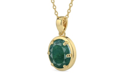 Ashtadhatu Emerald Pendant Prime Quality (P8)