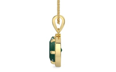 Ashtadhatu Emerald Pendant Prime Quality (P8)