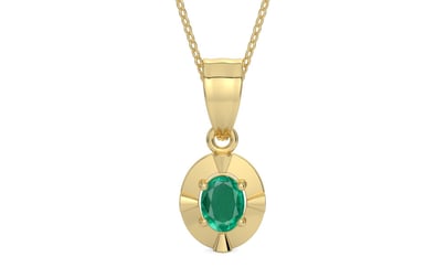 Ashtadhatu Emerald Pendant Rare Quality (P11)