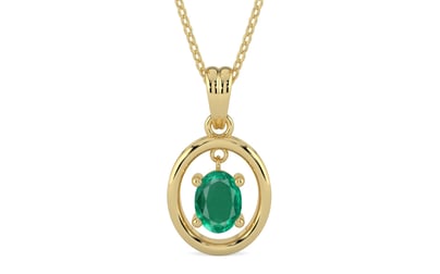 Ashtadhatu Emerald Pendant Rare Quality (P2)