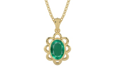 Ashtadhatu Emerald Pendant Rare Quality (P3)