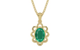 Ashtadhatu Emerald Pendant Rare Quality (P3)