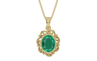 Ashtadhatu Emerald Pendant Rare Quality (P5)