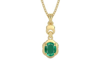 Ashtadhatu Emerald Pendant Rare Quality (P6)