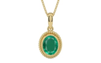 Ashtadhatu Emerald Pendant Rare Quality (P7)