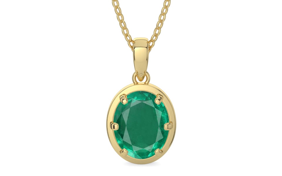 Ashtadhatu Emerald Pendant Rare Quality (P8)