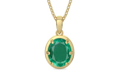 Ashtadhatu Emerald Pendant Rare Quality (P8)