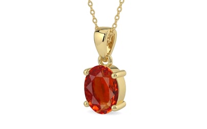 Ashtadhatu Hessonite Garnet Pendant Limited Quality (P10)