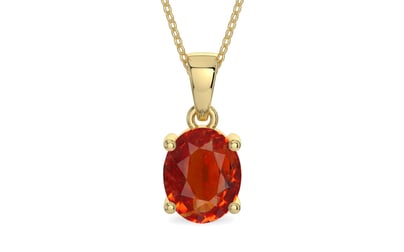 Ashtadhatu Hessonite Garnet Pendant Limited Quality (P10)