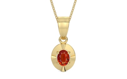 Ashtadhatu Hessonite Garnet Pendant Limited Quality (P11)