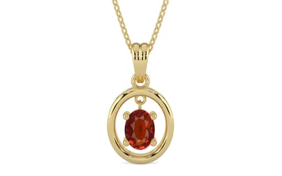 Ashtadhatu Hessonite Garnet Pendant Limited Quality (P2)