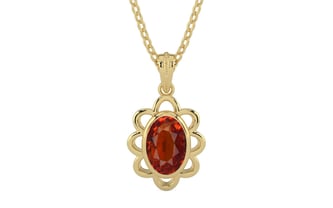 Ashtadhatu Hessonite Garnet Pendant Limited Quality (P3)