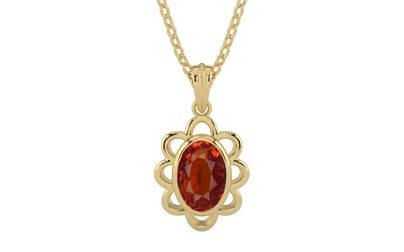 Ashtadhatu Hessonite Garnet Pendant Limited Quality (P3)