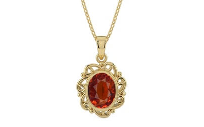 Ashtadhatu Hessonite Garnet Pendant Limited Quality (P5)
