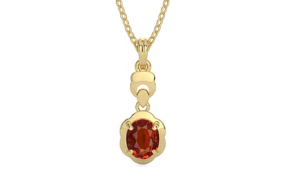 Ashtadhatu Hessonite Garnet Pendant Limited Quality (P6)
