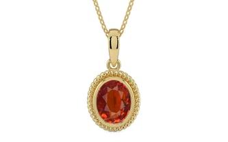 Ashtadhatu Hessonite Garnet Pendant Limited Quality (P7)