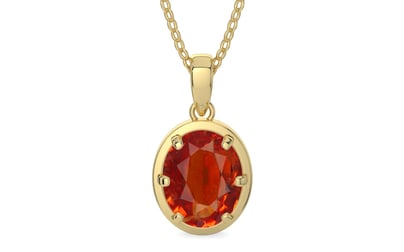 Ashtadhatu Hessonite Garnet Pendant Limited Quality (P8)