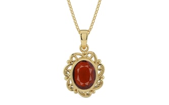 Ashtadhatu Hessonite Garnet Pendant Prime Quality (P5)