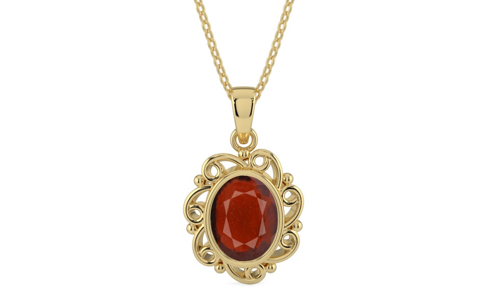 Ashtadhatu Hessonite Garnet Pendant Prime Quality (P5)