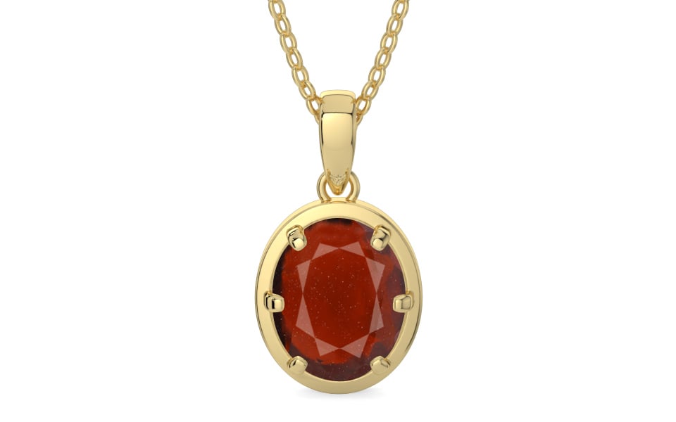 Ashtadhatu Hessonite Garnet Pendant Prime Quality (P8)