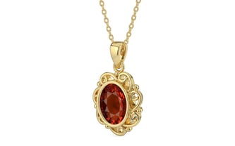 Ashtadhatu Hessonite Garnet Pendant Rare Quality (P5)