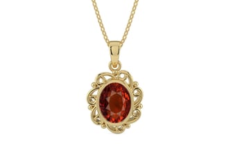 Ashtadhatu Hessonite Garnet Pendant Rare Quality (P5)