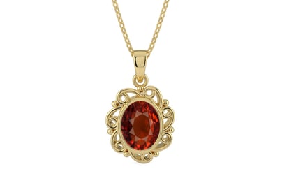 Ashtadhatu Hessonite Garnet Pendant Rare Quality (P5)