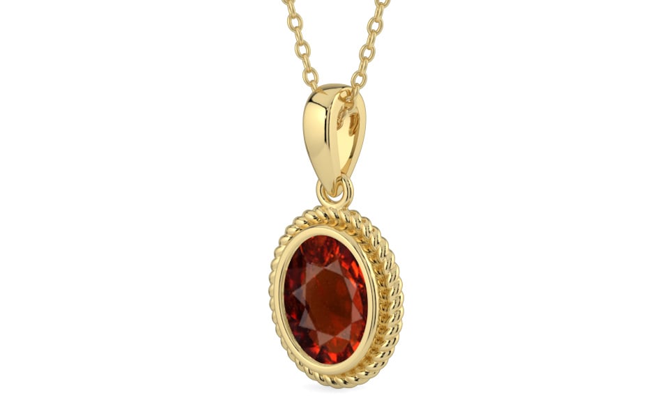 Ashtadhatu Hessonite Garnet Pendant Rare Quality (P7)