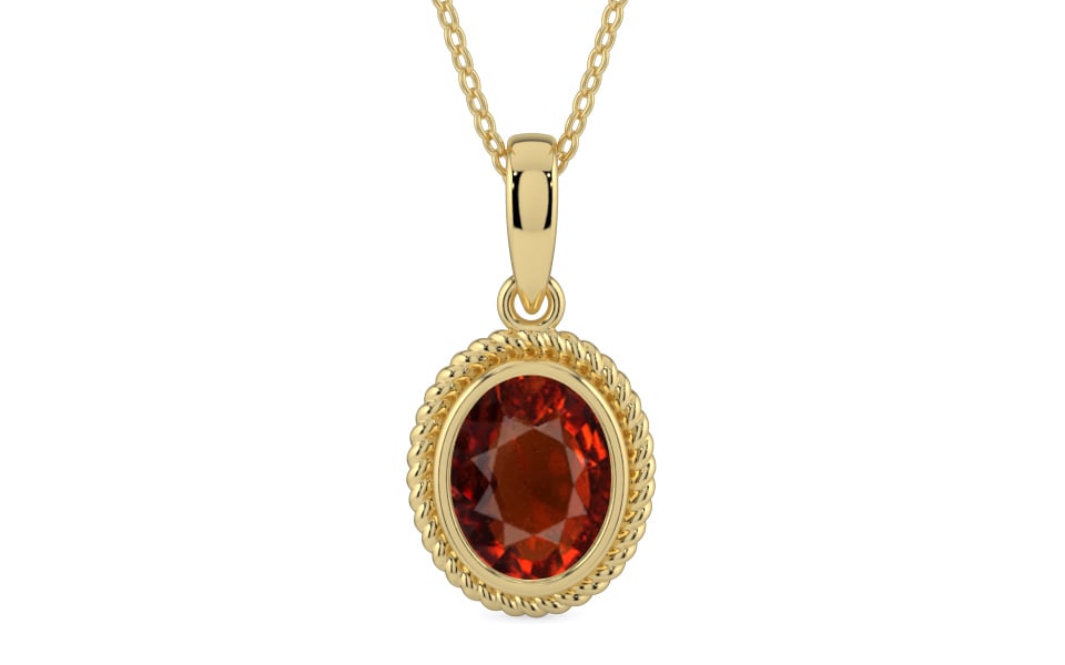 Ashtadhatu Hessonite Garnet Pendant Rare Quality (P7)