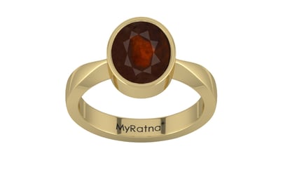 Ashtadhatu Hessonite Garnet Ring Fine Quality (R9)