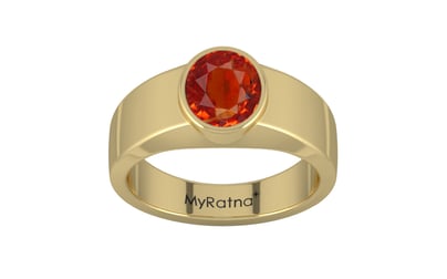 Ashtadhatu Hessonite Garnet Ring Limited Quality (R10)