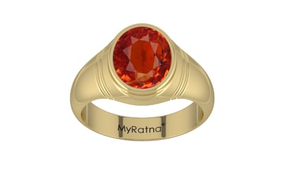 Ashtadhatu Hessonite Garnet Ring Limited Quality (R7)