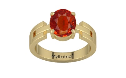Ashtadhatu Hessonite Garnet Ring Limited Quality (R8)