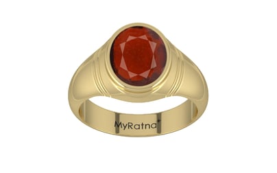 Ashtadhatu Hessonite Garnet Ring Prime Quality (R7)