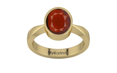 Ashtadhatu Hessonite Garnet Ring Prime Quality (R9)