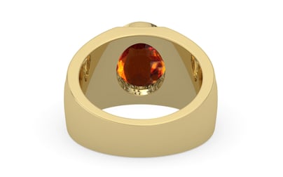Ashtadhatu Hessonite Garnet Ring Rare Quality (R1)