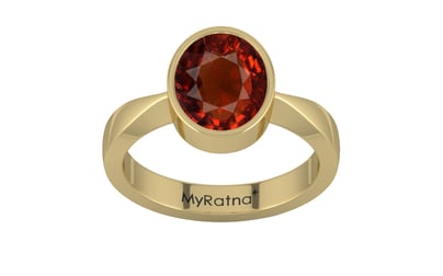 Ashtadhatu Hessonite Garnet Ring Rare Quality (R9)