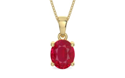 Ashtadhatu Ruby Pendant Limited Quality (P10)