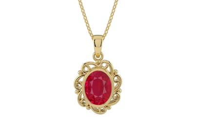Ashtadhatu Ruby Pendant Limited Quality (P5)
